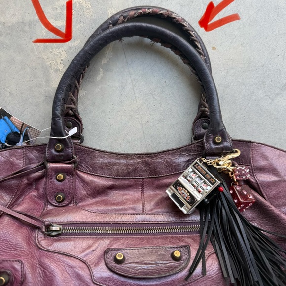 Vintage balenciaga purple city bag - Picture 2 of 7